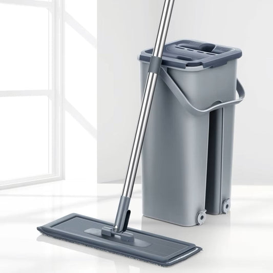 Balai et Seau Essoreur - SwiftClean™ - Gris - Maryrangetout